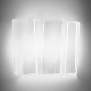 Artemide Φωτιστικό τοίχου Logico Mini πλάτος 25,3 cm, ρυθμιζόμενος, Λευκό, Σαλόνι / τραπεζαρία, Γυαλί, σχεδιασμός