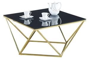 Τραπέζι Σαλονιού Willow Black-Gold 80X80X45 HM8613.02