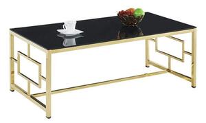 Τραπέζι Σαλονιού Yara Black-Gold 120X60X45 HM8623.02