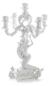 Κηροπήγιο Burlesque - Le Sirene Sexy 48cm White Seletti