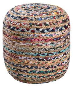 Πουφ (Φ40x40) Pol Rugs & Mats Jute Chindi
