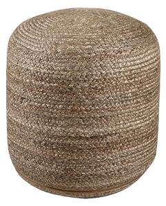 Πουφ (Φ40x40) Pol Rugs & Mats Jute Grey Natural