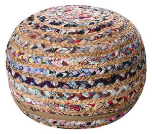 Πουφ (Φ40x20) Pol Rugs & Mats Jute Chindi