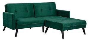 Καναπές Γωνία Κρεβάτι Livia Dark Green Με Υποπόδιο 211X158X83Y εκ.HM3151.03