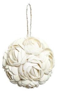 Διακοσμητικό Κρεμαστό Από Κοχύλια The Rose Shell Ball BABL006W-M D9 White Bazar Bizar