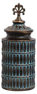 Βάζο 818695 373-121-639 16x16x40cm Bronze-Turquoise