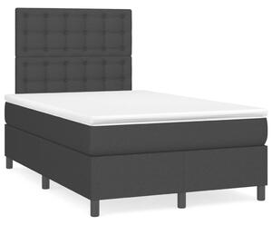 VidaXL Κρεβάτι Boxspring με Στρώμα Μαύρο 120x190 εκ. Υφασμάτινο