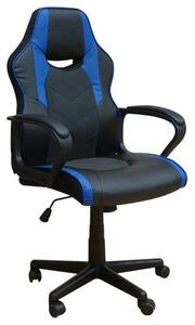 Πολυθρόνα Γραφείου Gaming BS6210 01.0404 60,5Χ64,5Χ103-113cm Black-Blue