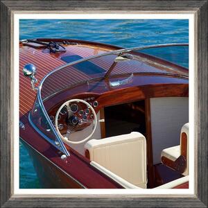 Κάδρο Speedboat I Fa13396 50X50Cm Brown-Blue Mindthegap