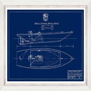 Κάδρο Tugboats Blueprints Ii Fa13402 70X50Cm Blue Mindthegap