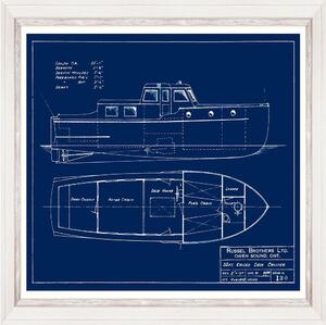 Κάδρο Tugboats Blueprints Iii Fa13403 70X50Cm Blue Mindthegap