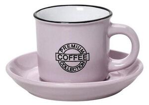 Φλυτζάνι & Πιάτο Σετ 6 τμχ Coffee Espresso 90mlHun305K12 Φ6,3cm Pink Espiel