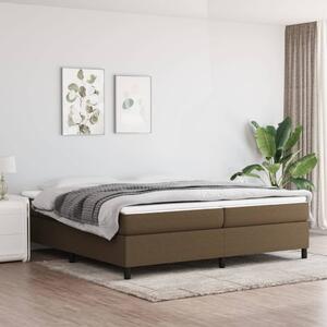 VidaXL Κρεβάτι Boxspring με Στρώμα Σκούρο Καφέ 200x200 εκ. Υφασμάτινο