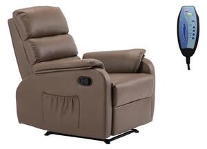 Πολυθρόνα Massage Comfort Relax Pu Ε9733,4 Cappuccino 79x97x101cm