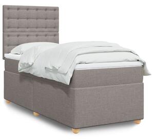 VidaXL Κρεβάτι Boxspring με Στρώμα Taupe 80x200 εκ. Υφασμάτινο