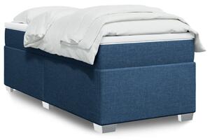 VidaXL Κρεβάτι Boxspring με Στρώμα Μπλε 90x190 εκ.Υφασμάτινο