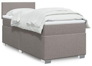 VidaXL Κρεβάτι Boxspring με Στρώμα Taupe 100 x 200 εκ. Υφασμάτινο