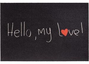 Πατάκι Εισόδου Mondial 050 Hello My Love 50X75cm Black Sdim