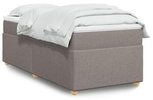 VidaXL Κρεβάτι Boxspring με Στρώμα Taupe 90x190 εκ.Υφασμάτινο