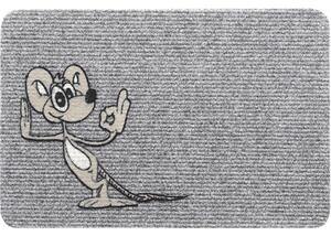 Πατάκι Εισόδου Flocky 069 Happy Mouse 40X60cm Grey Sdim