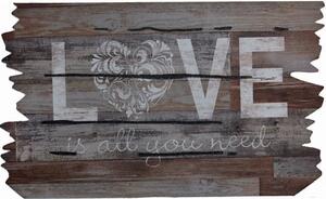 Πατάκι Εισόδου Ecomat 835 Love Is All You Need 45X75cm Brown Sdim