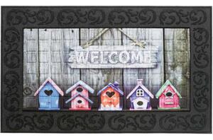 Πατάκι Εισόδου Venga 001 Birdhouses Welcome 45X75cm Black-Multi Sdim