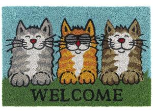 Πατάκι Εισόδου Ruco Print 749 Welcome Cats 40X60cm Blue-Green Sdim