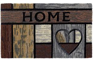 Πατάκι Εισόδου Ruco Style 006 Wooden Heart 45X75cm Brown-Beige Sdim