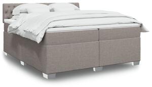 VidaXL Κρεβάτι Boxspring με Στρώμα Taupe 200x200 εκ. Υφασμάτινο