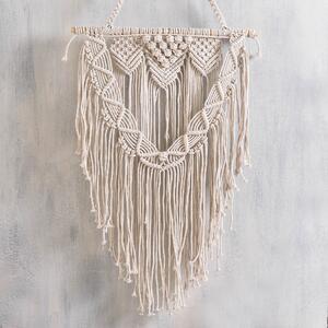 Διακοσμητικό Τοίχου Macrame Amarosa 45X35 Ivory Ρυθμός