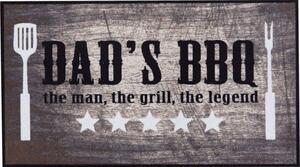 Χαλάκι Κουζίνας Bbq Mat 220 Dad's Bbq The Man 67X120cm Brown Sdim