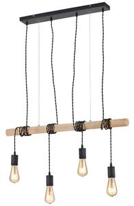 Φωτιστικό Οροφής - Ράγα Brody R30244032 4xE27 42W 85x150cm Natural-Black RL Lighting