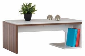 Τραπεζάκι Σαλονιού Edward HM9160 90x46x35,5cm Walnut - White