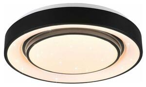 Φωτιστικό Οροφής - Πλαφονιέρα Mona R65041032 20W Led Φ38cm 7cm Starlight Effect Black Mat RL Lightin