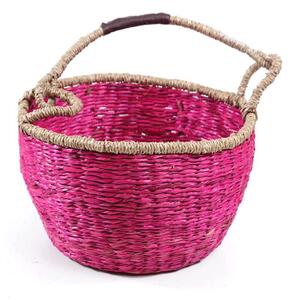 Καλάθι Διακοσμητικό M 0680038 30x30x18cm Fuchsia-Natural Soulworks