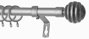 Κουρτινόξυλο Φ19mm Μονό Επεκτεινόμενο 120-210cm Με Άκρα Grace Silver 597188