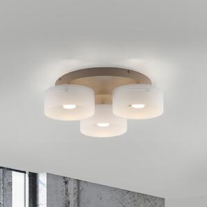 Paul Neuhaus Φωτιστικό οροφής LED MARIKA μπεζ/λευκό 40 cm 3 λάμπες γυάλινο Switchdim, ρυθμιζόμενος, Μπεζ, Σαλόνι / τραπεζαρία, Γυαλί, σύγχρονο, Οροφή στρογγυλή άμεση