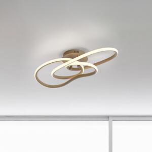 Paul Neuhaus Φωτιστικό οροφής LED TWIST, μπεζ, μήκος 90 cm, μέταλλο, Switchdim, ρυθμιζόμενος, Μπεζ, Σαλόνι / τραπεζαρία, Αλουμίνιο, σύγχρονο