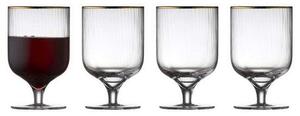 Ποτήρι Κρασιού Palermo (Σετ 4Τμχ) 12058 300ml Clear-Gold Lyngby Glass