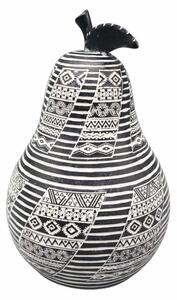 Διακοσμητικό Αχλάδι FIG209 14x14x20,5cm White-Black Espiel