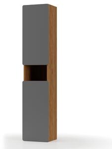 Στήλη Μπάνιου Arktos 699-03-170-06 35x32x170cm Walnut-Grey