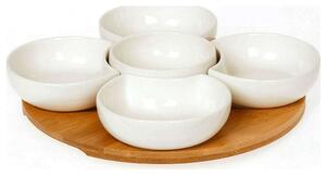 Ορντεβιέρα 5 Θέσεων Με Βάση Bamboo 65.000.137 White-Natural Cryspo Trio