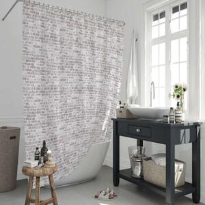 Κουρτίνα Μπάνιου The Wall BTLJK001406 180x200cm White-Beige Max Home