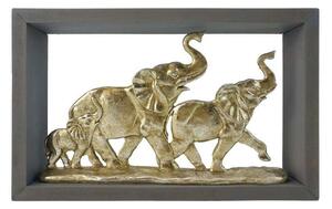 Διακοσμητικό Τοίχου Elephant 269-221-140 20x5,5x33cm Silver-Grey