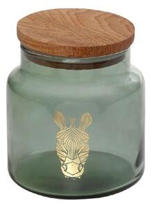 Βάζο Αποθήκευσης Με Καπάκι Jungle Zebra RAB615 635ml Φ10x11cm Green Espiel