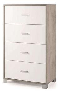 Συρταριέρα Lucilla 70x41x112cm Warm Grey-White Bluelife