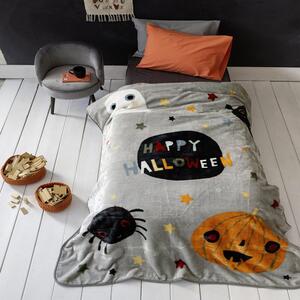 Κουβέρτα Παιδική Βελουτέ Happy Halloween Grey-Multi Nima