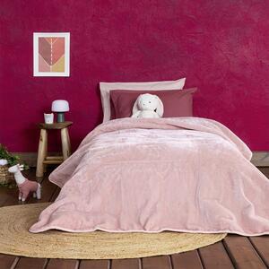 Κουβέρτα Παιδική Βελουτέ Coperta Powder Pink Nima