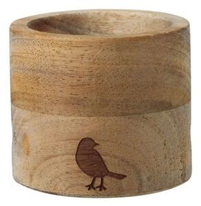 Αυγοθήκη Με Κουτάλι Bird (Σετ 2Τμχ) LBTRD0012344 Φ5x4,5cm Natural-White Raeder