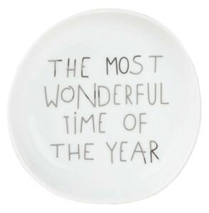 Μπωλ Διακοσμητικό The Most Wonderful Time Of The Year LBTRD0090622 Φ10,5x2cm White-Silver Raeder